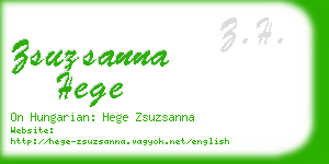 zsuzsanna hege business card